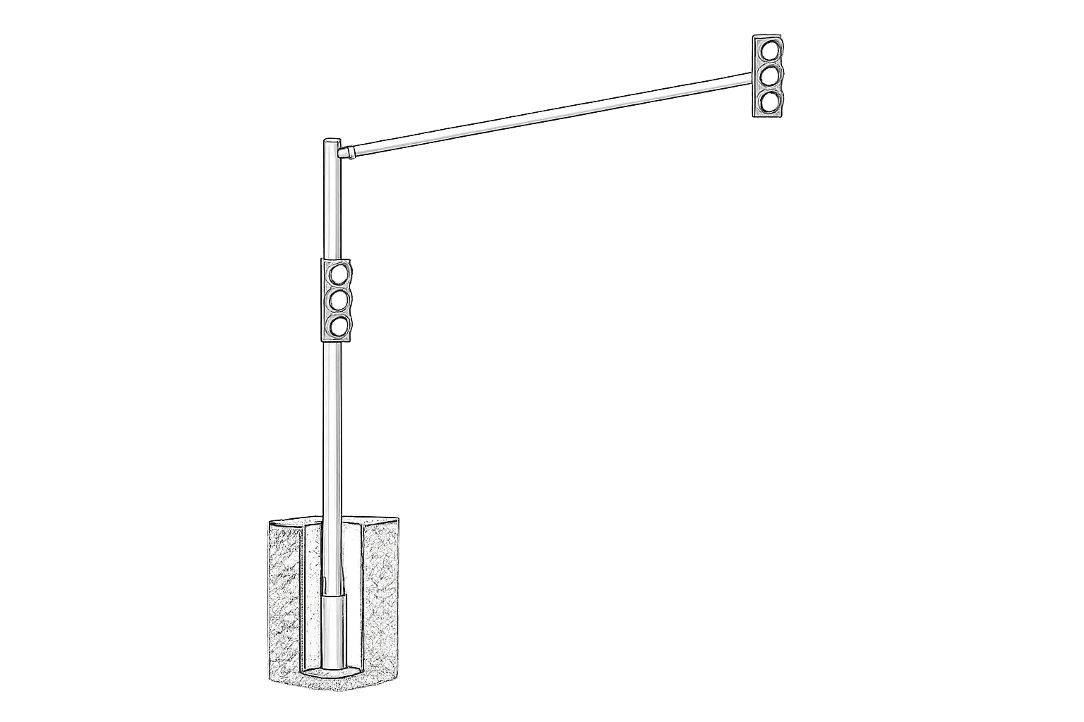 Опора светофорная CC-6,0/6,0-2-ц